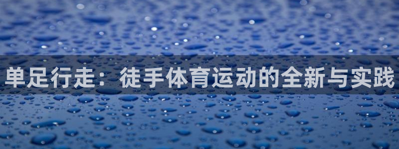 海南尊龙官网下载发展怎么样：单足行走：徒手体育运动的